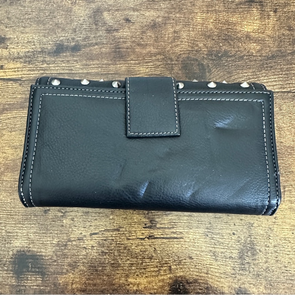 Betsey Johnson Black Studded Wallet - Picture 14 of 15